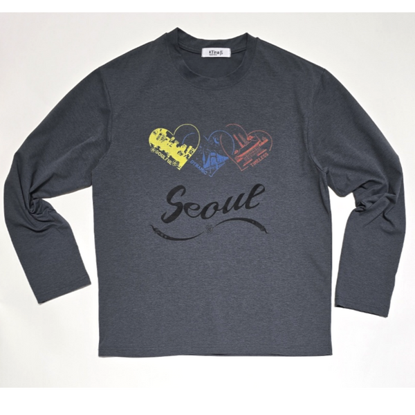 Unisex Essence of Seoul Eco-Friendly Soft Stretchy Black Charcoal Long Sleeve T-Shirts
