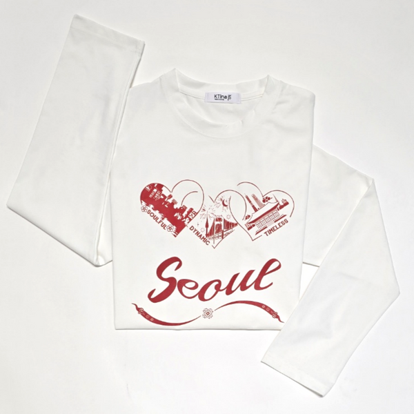 Unisex Essence of Seoul Eco-Friendly Soft Stretchy Cream Long Sleeve T-Shirts