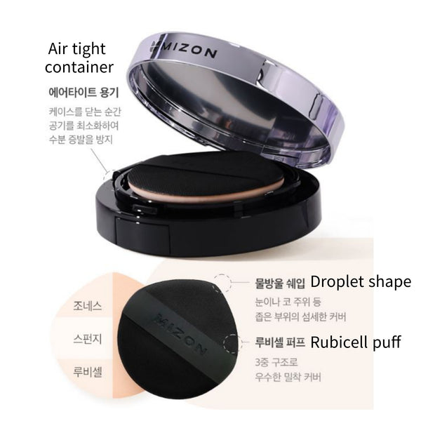 Mizon Vegan Collagen Cushion Original 15g + Refill 15g, SPF38 / PA++ BB Cream