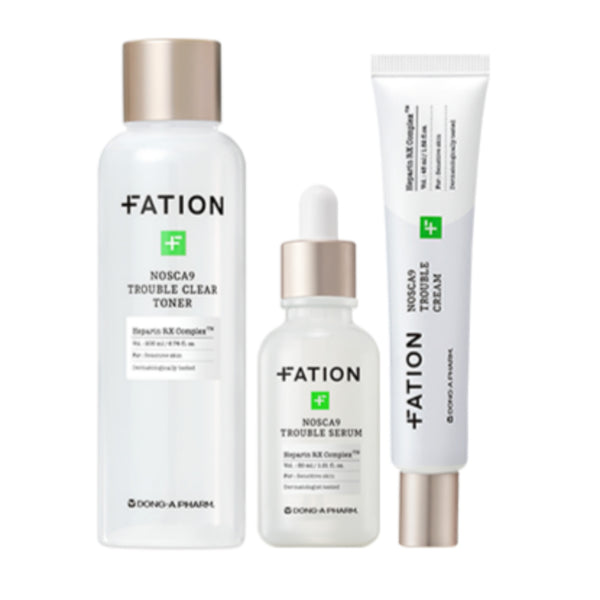 Fation Nosca9 Trouble Liberation 3 Set Clear Toner + Serum + Cream For Sensitive