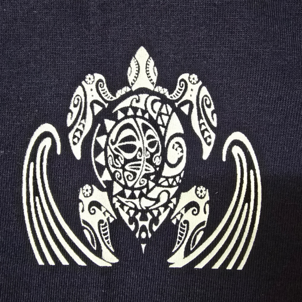 KTina Unisex Cotton 100% Turtle Tattoo Symbol Tee Black Shot Sleeve T-Shirt