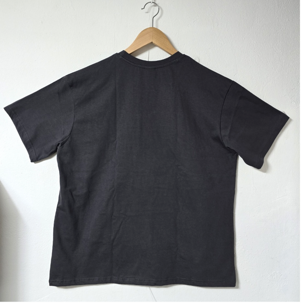 KTina Unisex Basic Cotton 100% Comfort High Quality Dark Gray & Black Shot Sleeve T-Shirt