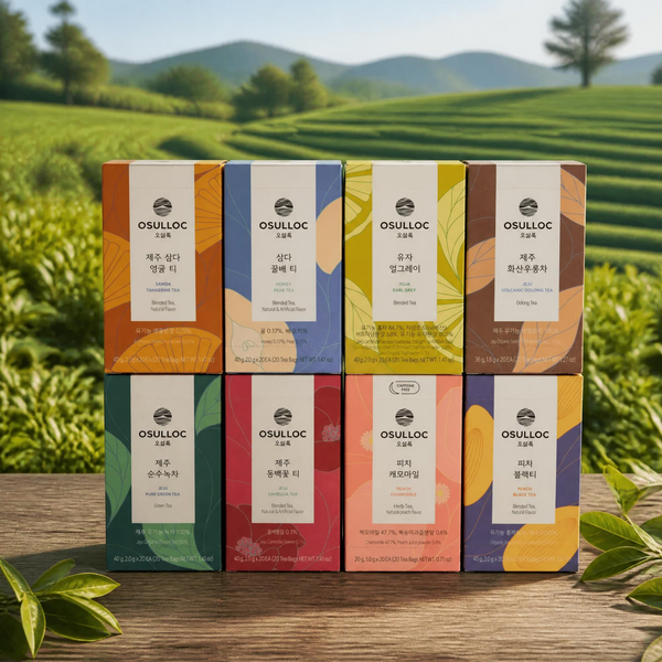OSULLOC Jeju Pure Organic Premium 8 Flavors Daily Natural Tea Bags