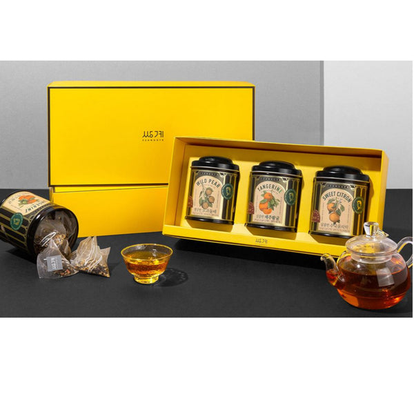 Ssanggye Tea Master Can Set Quince Will Pear Hydrangea Citron Tangerine 36Bag