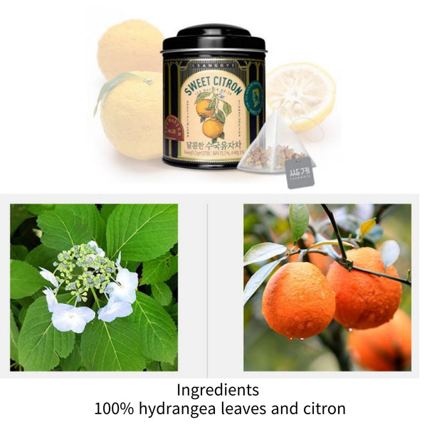 Ssanggye Tea Master Can Set Quince Will Pear Hydrangea Citron Tangerine 36Bag