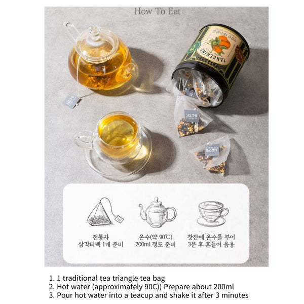 Ssanggye Tea Master Can Set Quince Will Pear Hydrangea Citron Tangerine 36Bag