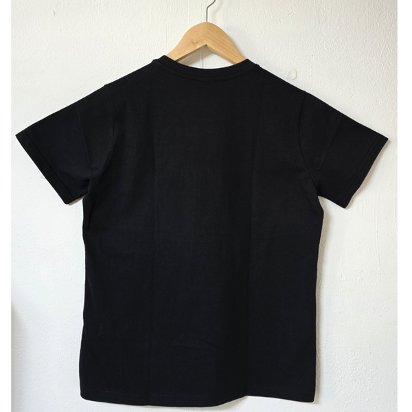 KTina Women's 100% Mercerized Cotton 20s Yoga Peaceful Black Shot Sleeve T-Shirt