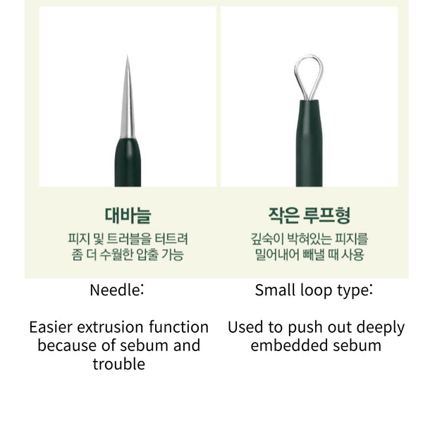 Pyungkang Yul Acne Extrudes 3Pieces/6 Types A Tool of Sanitary Acne Squeezing
