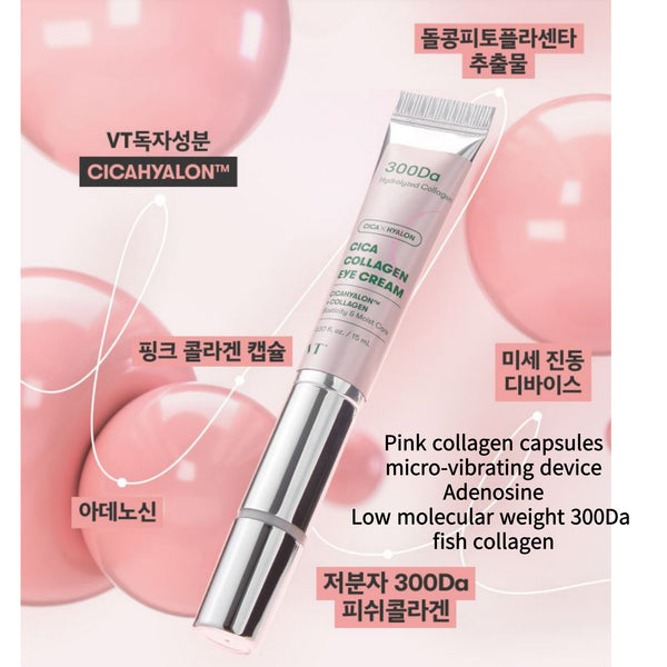VT Cosmetic 300Da Hydrolyzed Cica Collagen Eye Cream Elasticity & Moisture 15ml