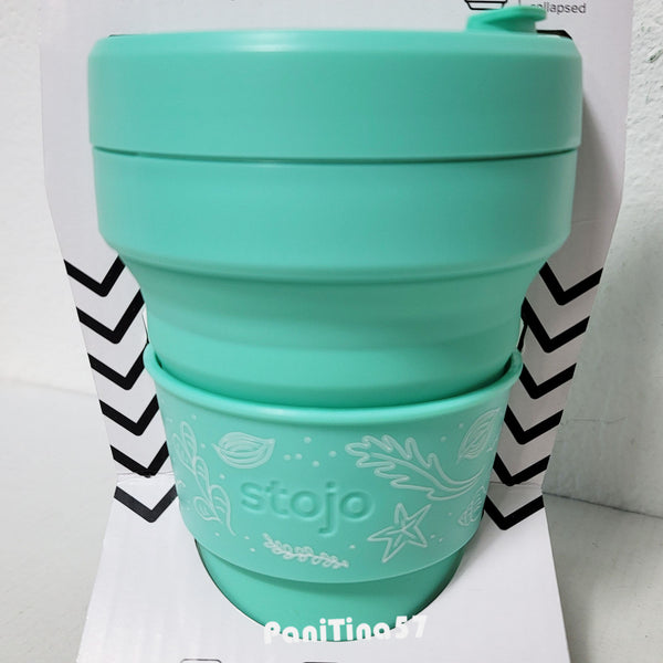 Hello Stojo Collapsible Mint Tumbler Cold Cup 473ml