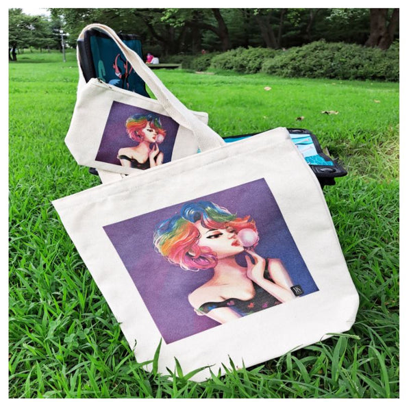 Canvas Tote Bag With Pouch