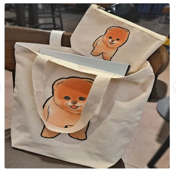 Canvas Tote Bag With Pouch