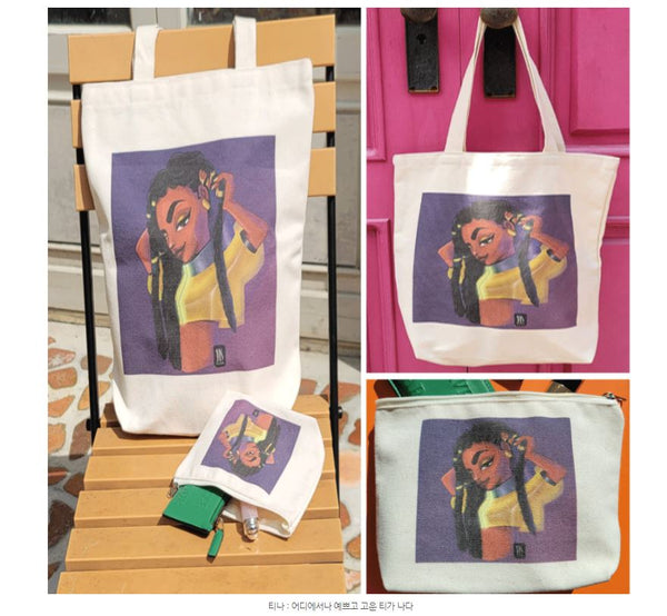 Canvas Tote Bag With Pouch