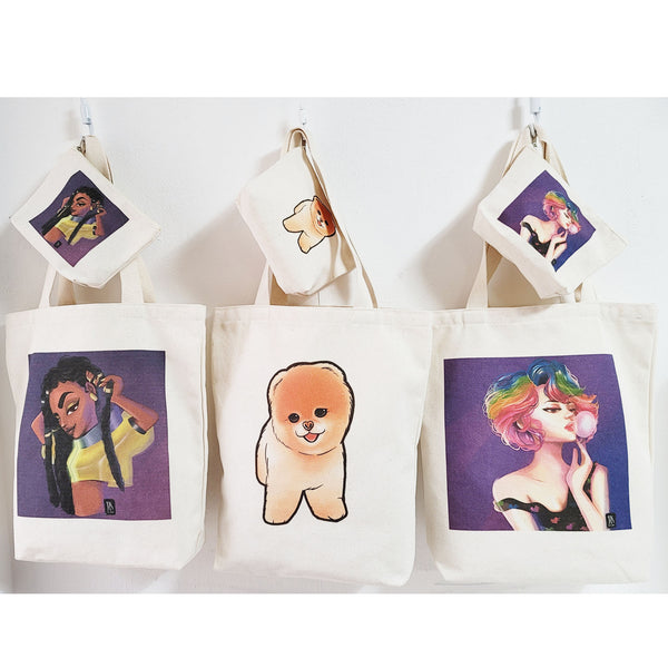 Canvas Tote Bag With Pouch