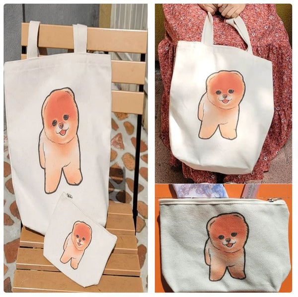 Canvas Tote Bag With Pouch