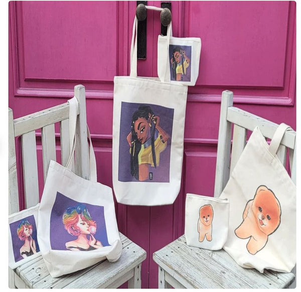 Canvas Tote Bag With Pouch
