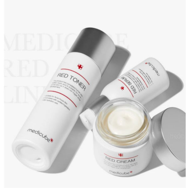 Medicube Red Line 3 Complex Set Toner Serum Cream Size Up