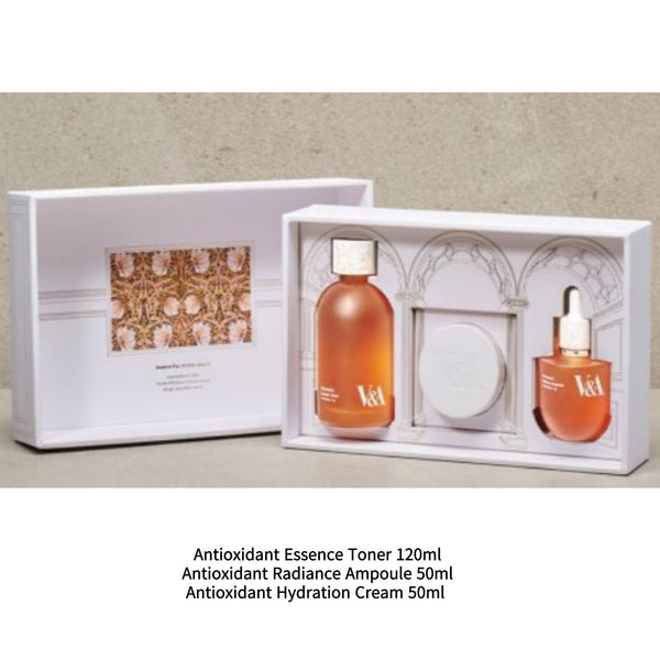 V&A Antioxidant Skin Care Essentials Set of 3 Essence Toner, Ampoule & Cream